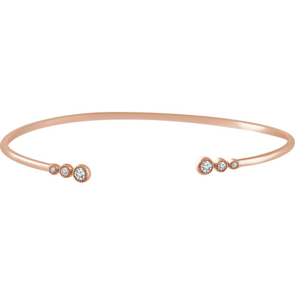 Accented Graduated Bangle Bracelet