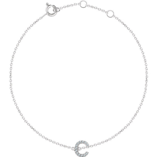 Accented Initial Bracelet