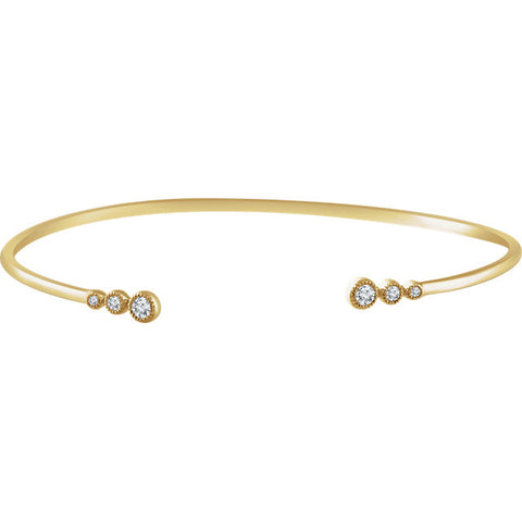 Accented Graduated Bangle Bracelet