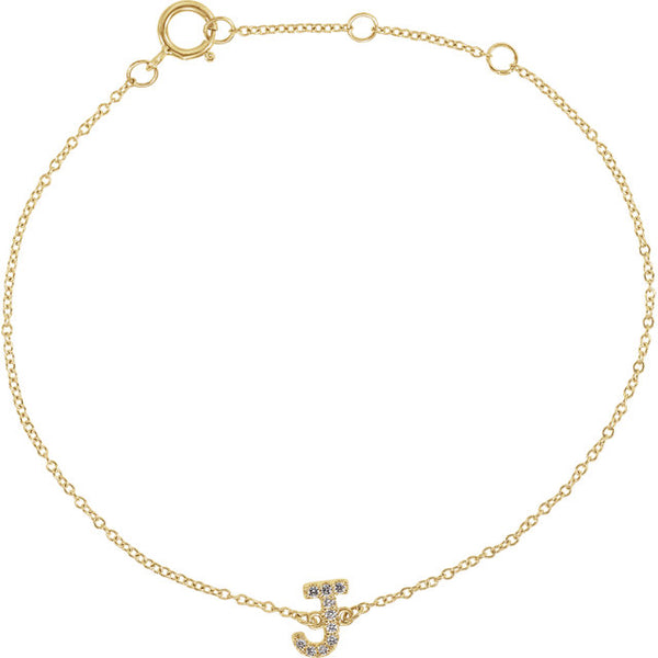 Accented Initial Bracelet