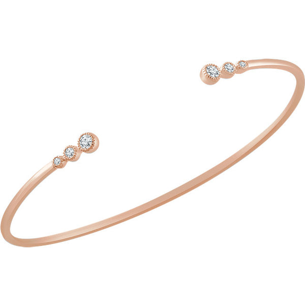 Accented Graduated Bangle Bracelet