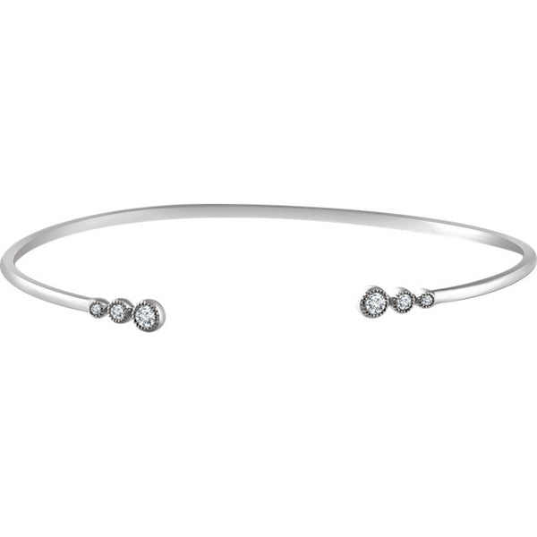 Accented Graduated Bangle Bracelet