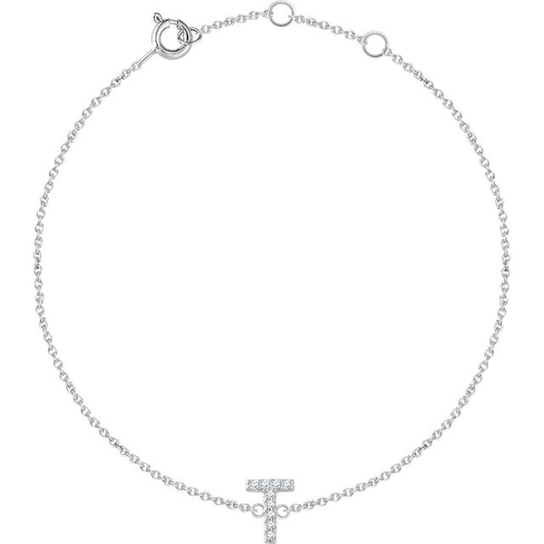 Accented Initial Bracelet