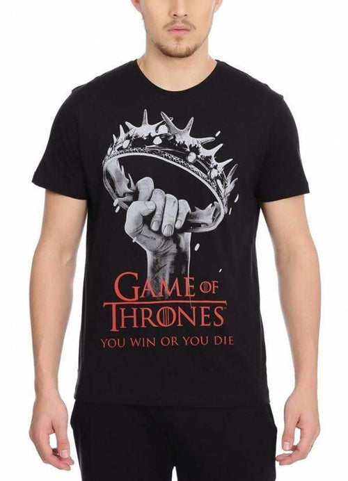 Game Of Thrones Win Or Die Black Half Sleeve Men