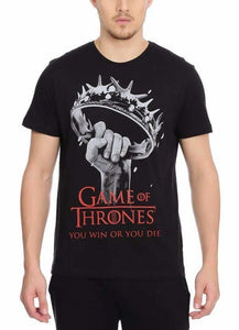 Game Of Thrones Win Or Die Black Half Sleeve Men