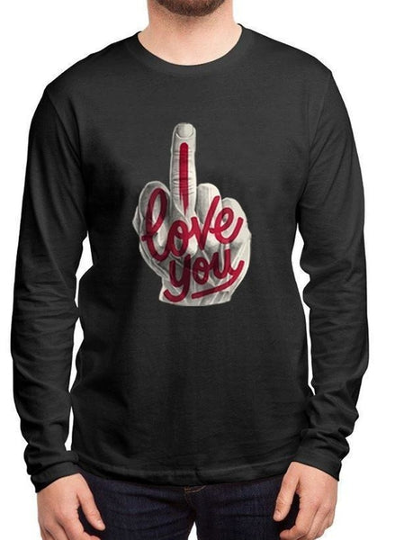 I Love You Full Sleeves Black,Green,Purple T-shirt