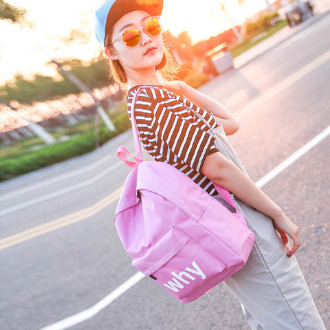 "Why" "Stop" "What" "Cool" Canvas Backpack