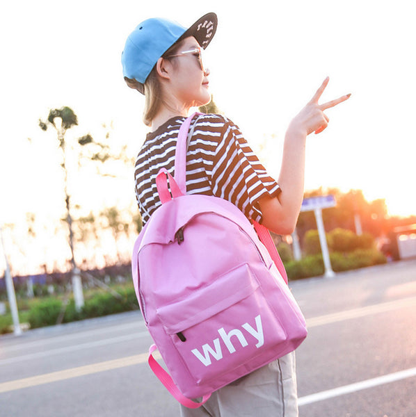 "Why" "Stop" "What" "Cool" Canvas Backpack