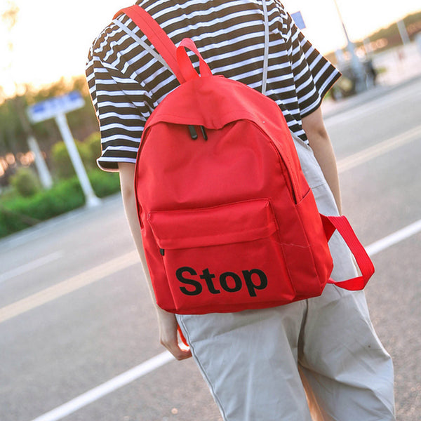 "Why" "Stop" "What" "Cool" Canvas Backpack