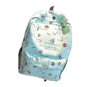 So Cute Printed Canvas Shoulder Bag Rucksack  mochilas