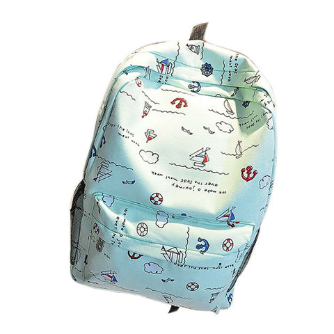 So Cute Printed Canvas Shoulder Bag Rucksack  mochilas