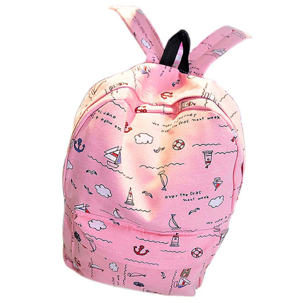 So Cute Printed Canvas Shoulder Bag Rucksack  mochilas