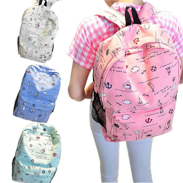 So Cute Printed Canvas Shoulder Bag Rucksack  mochilas