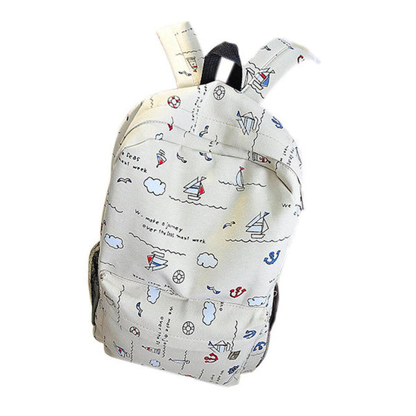 So Cute Printed Canvas Shoulder Bag Rucksack  mochilas