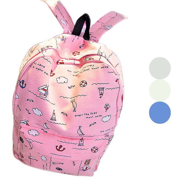So Cute Printed Canvas Shoulder Bag Rucksack  mochilas