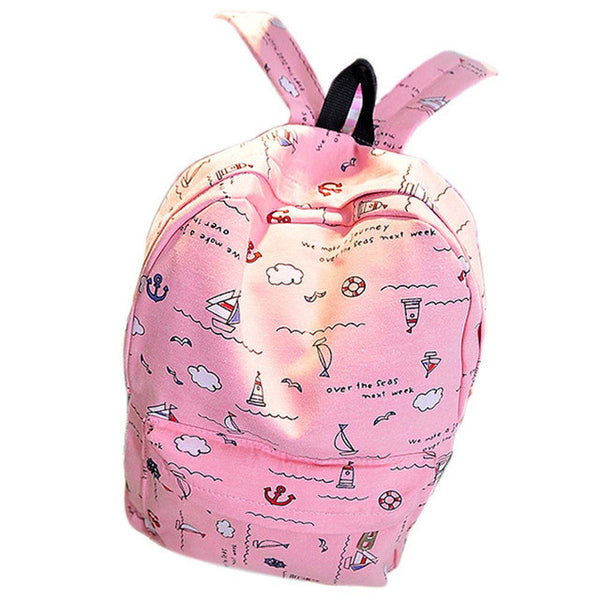 So Cute Printed Canvas Shoulder Bag Rucksack  mochilas