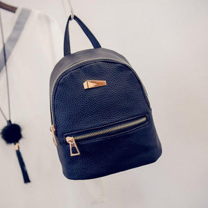 Women's Small Leather Casual Backpack