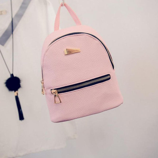 Women's Small Leather Casual Backpack