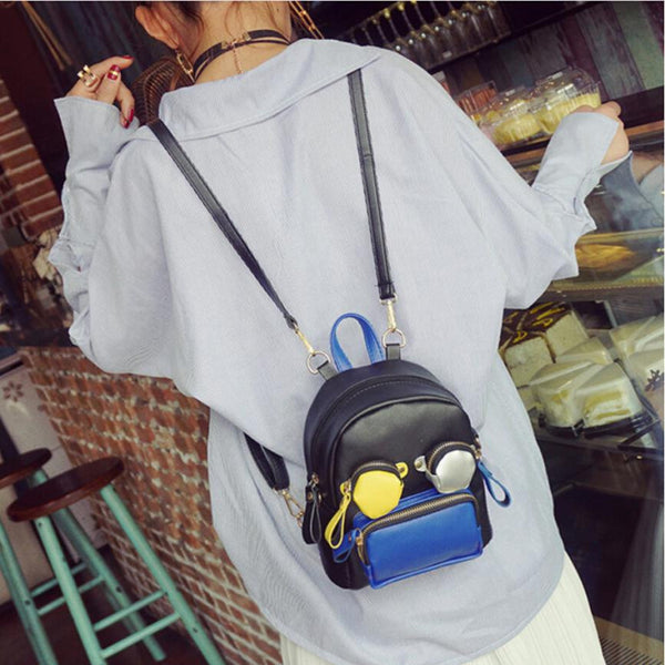 Funny Cute Mini Patchwork Backpack