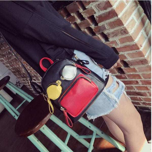 Funny Cute Mini Patchwork Backpack