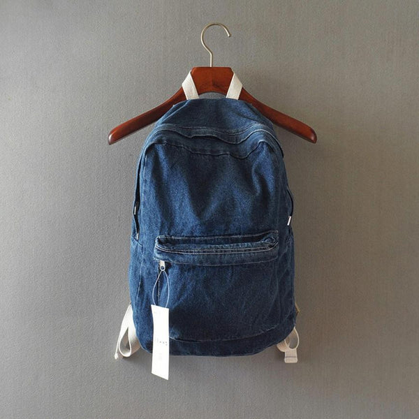 Women Fashion Denim Casual Backpack
