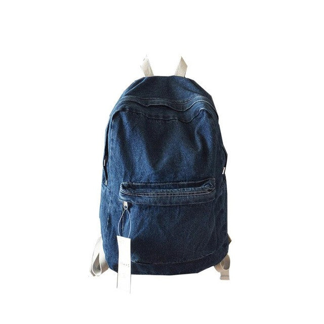 Women Fashion Denim Casual Backpack