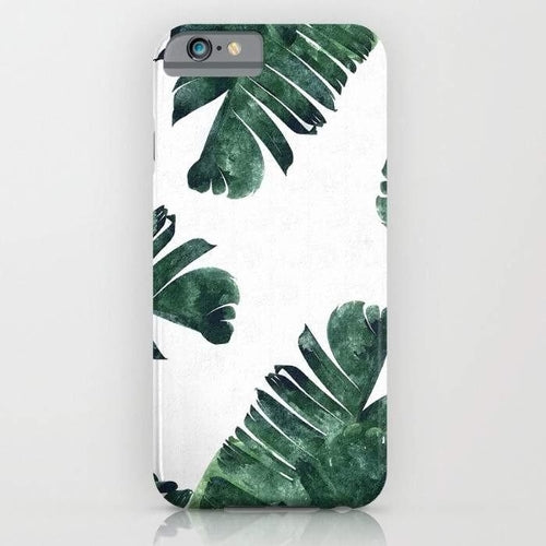 Banana Leaf Watercolor Pattern Mobile Cover