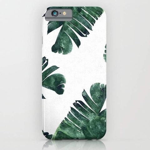 Banana Leaf Watercolor Pattern Mobile Cover