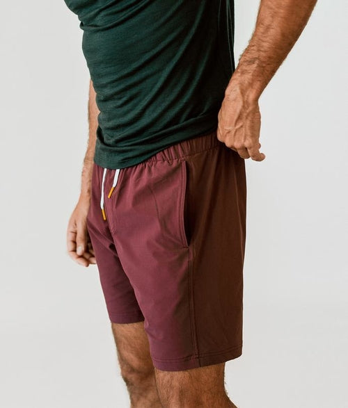 Crimson Plain Shorts